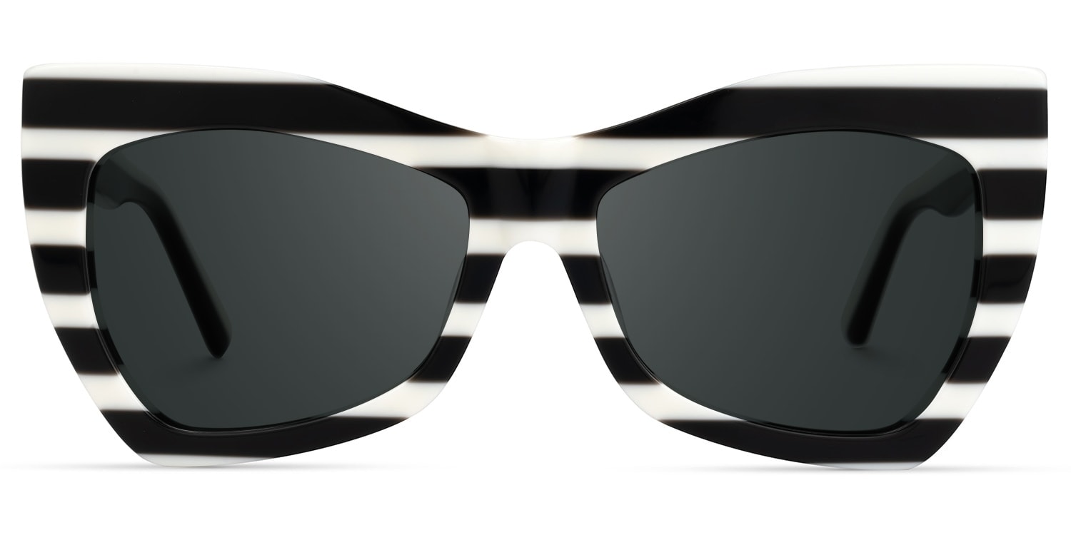 Bernita Geometric Black-White Glasses