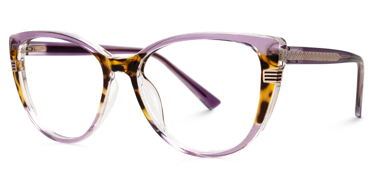 Cateye Clarice Purple glasses on sale-Zeelool Glasses1