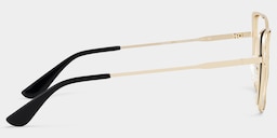 Tessa Cat-Eye Black Gold Glasses4