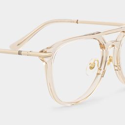 Isabelle Beige Aviator Glasses5