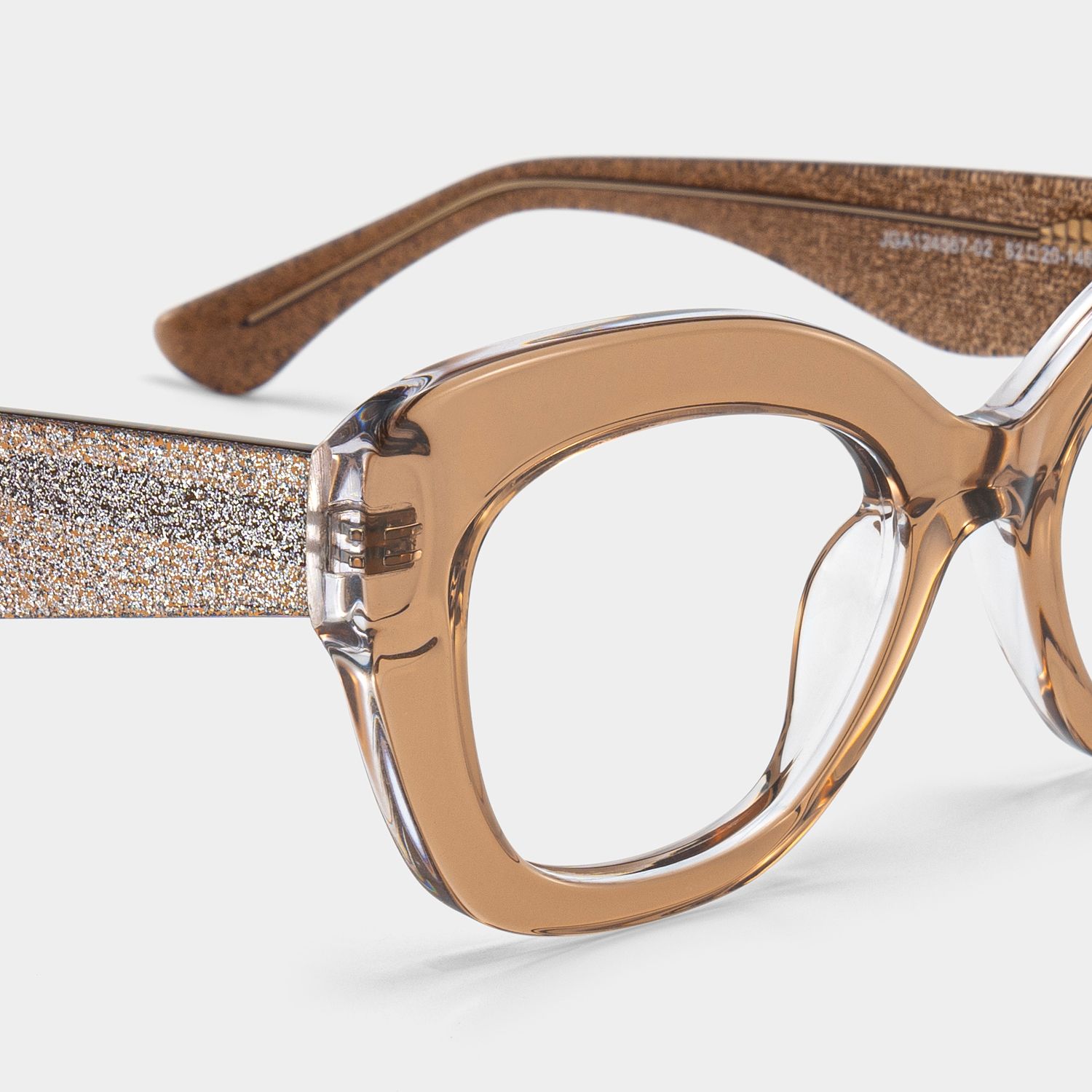 Mireille Butterfly Brown bling bling Eyeglass Frames | ZEELOOL
