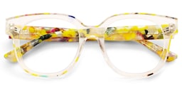 Jett Square Yellow Crystal Glasses2