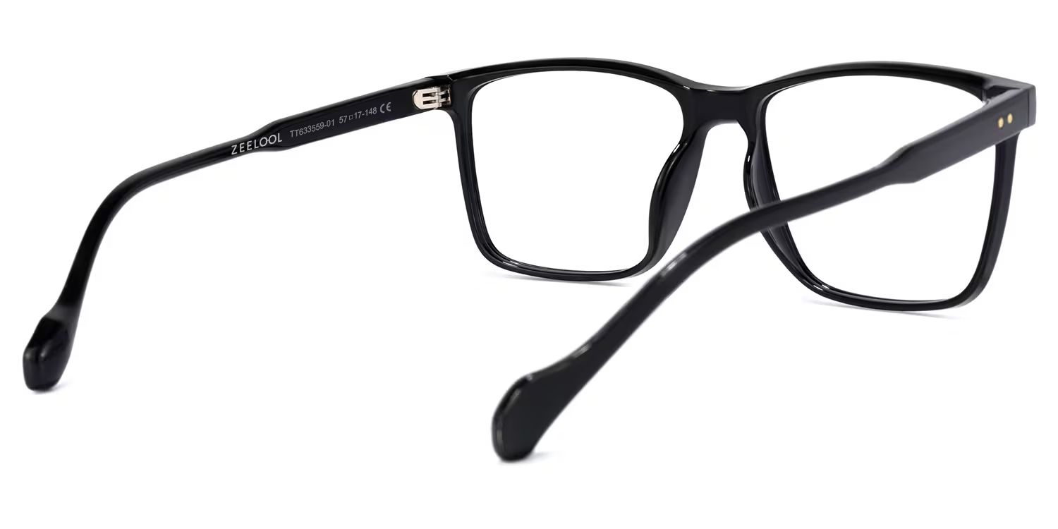 Burgos Square Black Glasses | Zeelool Glasses3