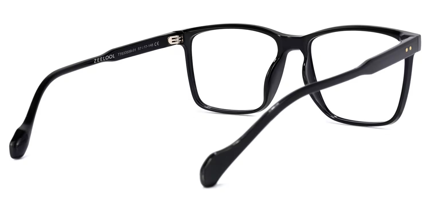 Burgos Square Black Glasses | Zeelool Glasses3