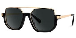 Oromiya Aviator Black Gold Glasses1