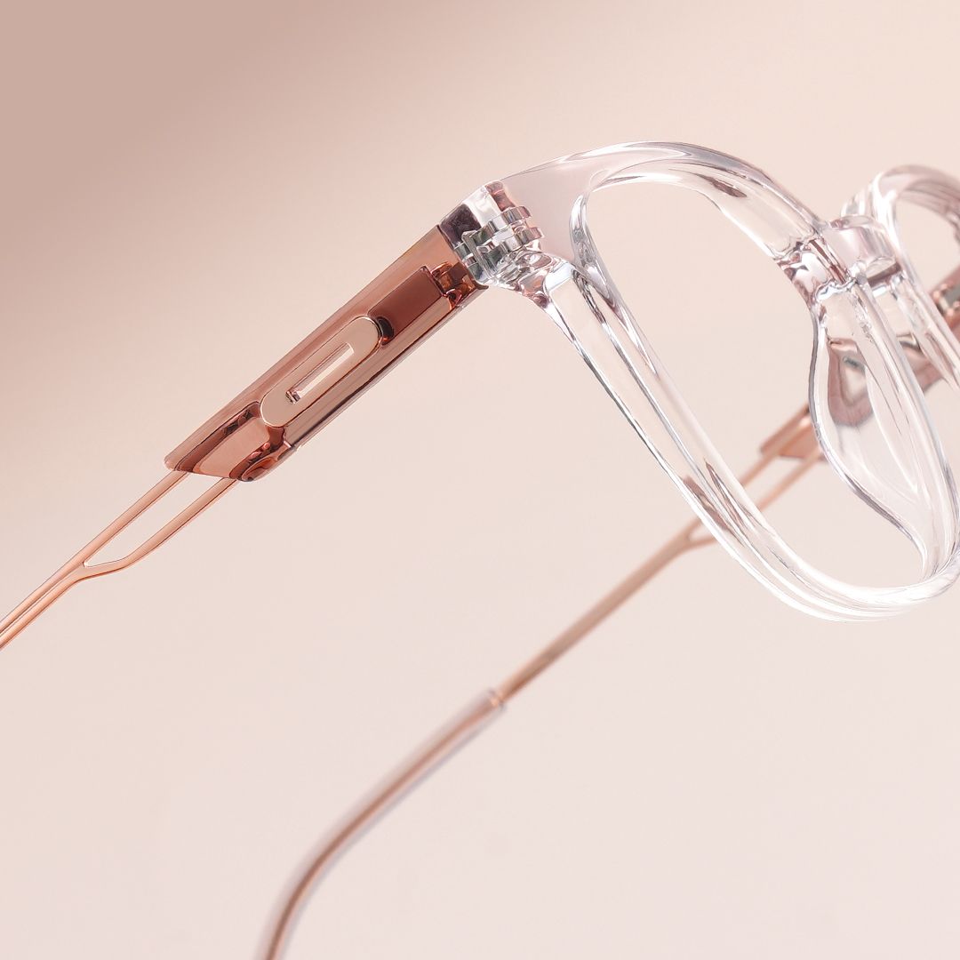 Chloe Pink Square Prescription Glasses Zeelool