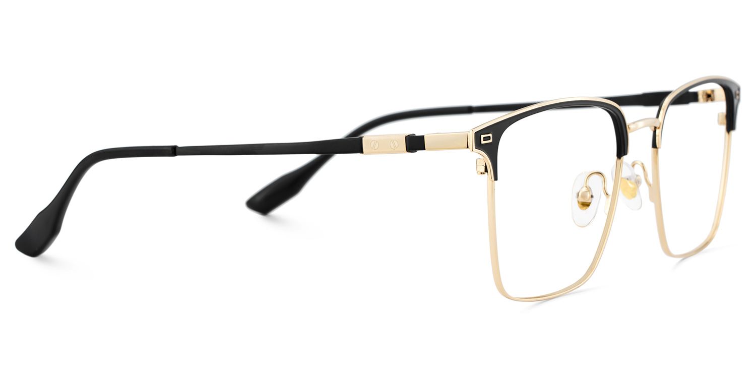 Dawson Black Rectangle Prescription Glasses | Zeelool4