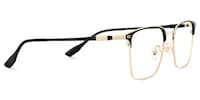 Dawson Browline Black Gold Glasses4