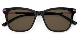 Eliot Rectangle Black Sunglasses1