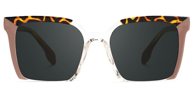 Misty Square Brown Glasses