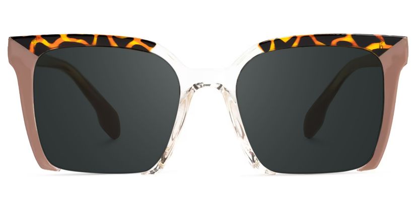 Misty Square Brown Glasses