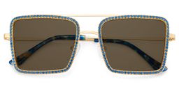 Diva Square Blue Sunglasses1