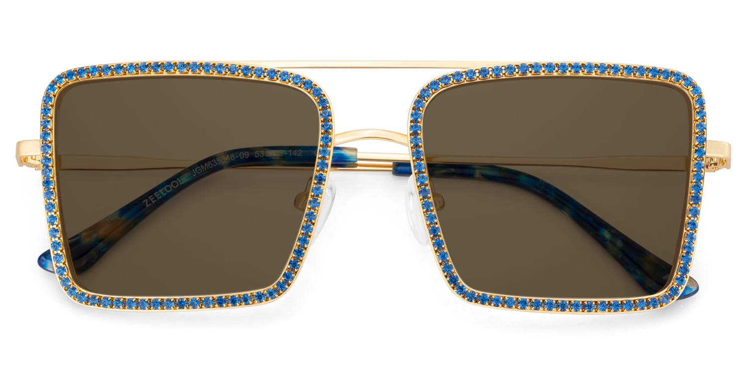Diva Square Blue Sunglasses1