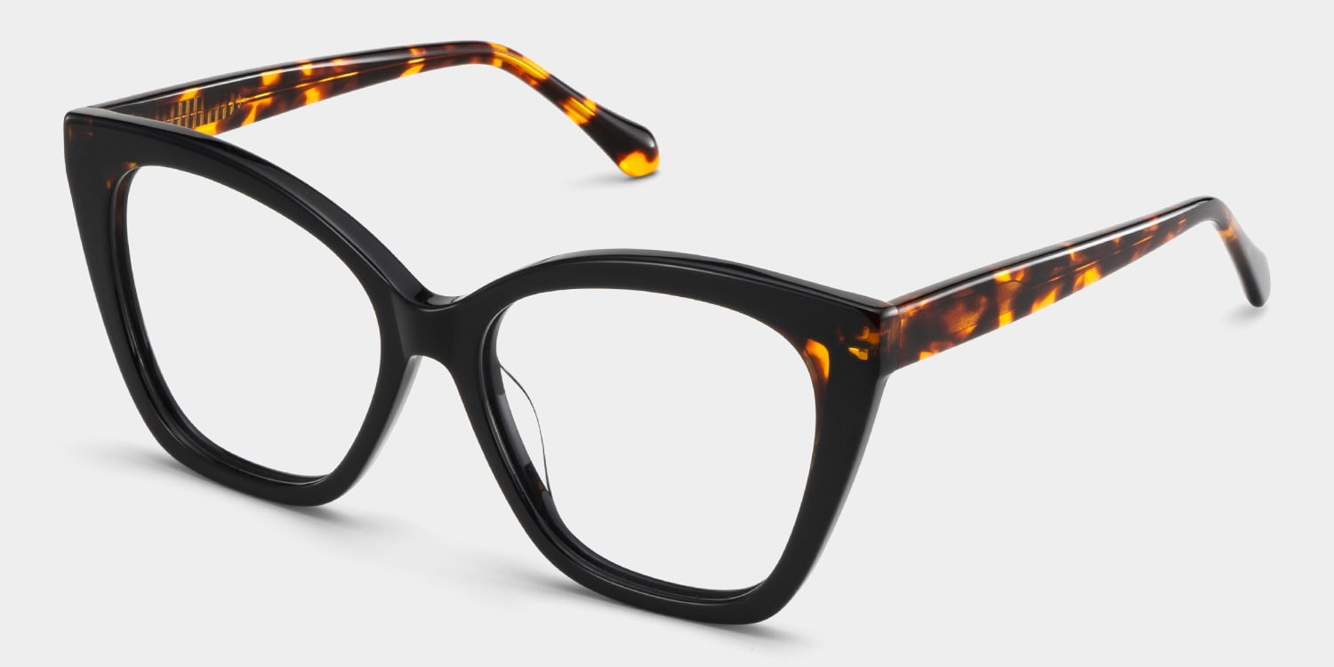 Kira Black Frame Glasses with Butterfly Frame Online | ZEELOOL3