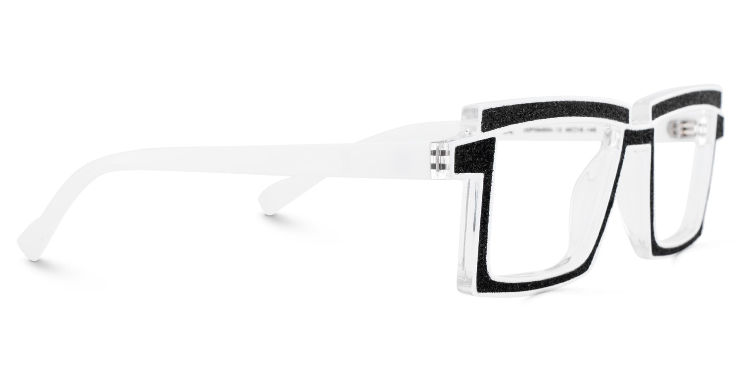 Zephyr Rectangle Black Glasses4