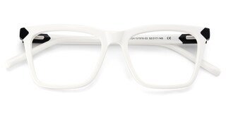 Denver Rectangle White Glasses2