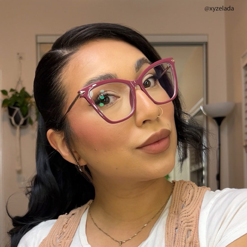 Hilary Butterfly Dark-Red Glasses