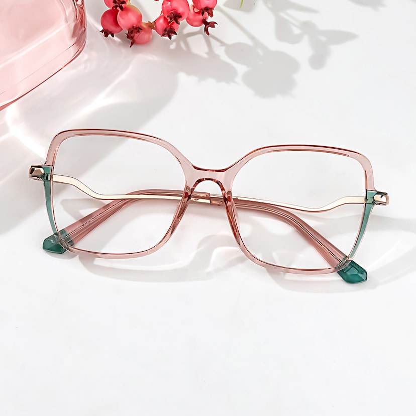 Rendon Square Pink Glasses