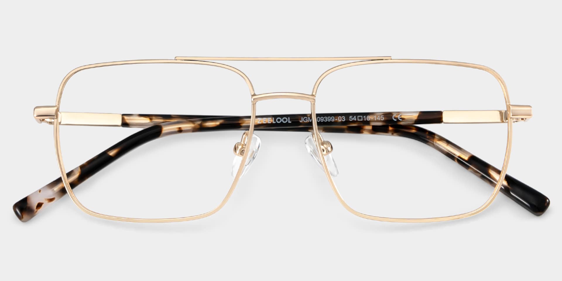 Iris Light Gold Frame Glasses with Aviator Frame Online | ZEELOOL3