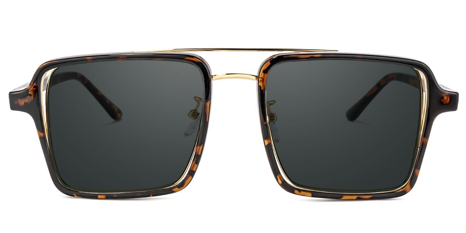 Aviator Tortoise-Gold Sunglasses | Zeelool Glasses0