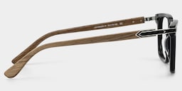 Noah Rectangle Black Glasses4