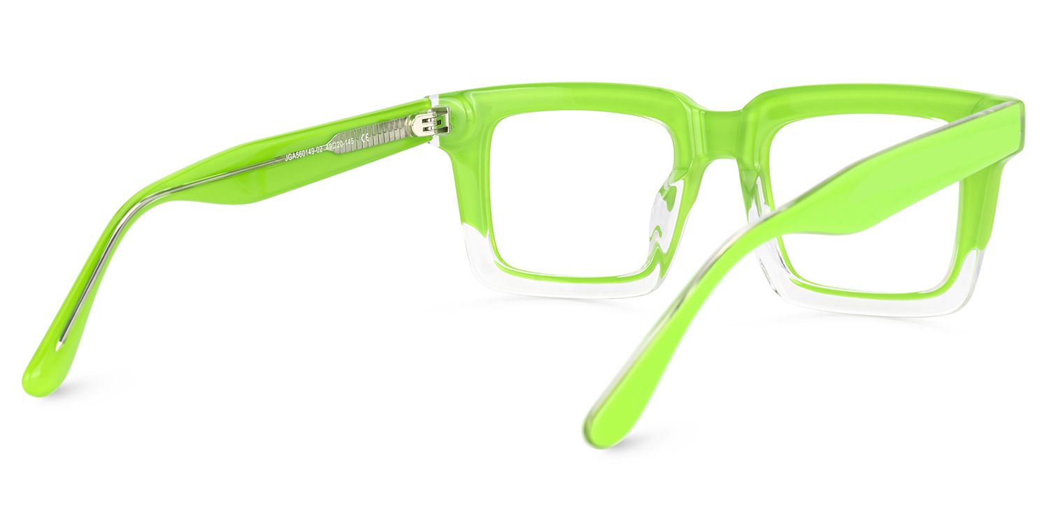 Men Rectangle Holly Green Eyeglasses | Zeelool3