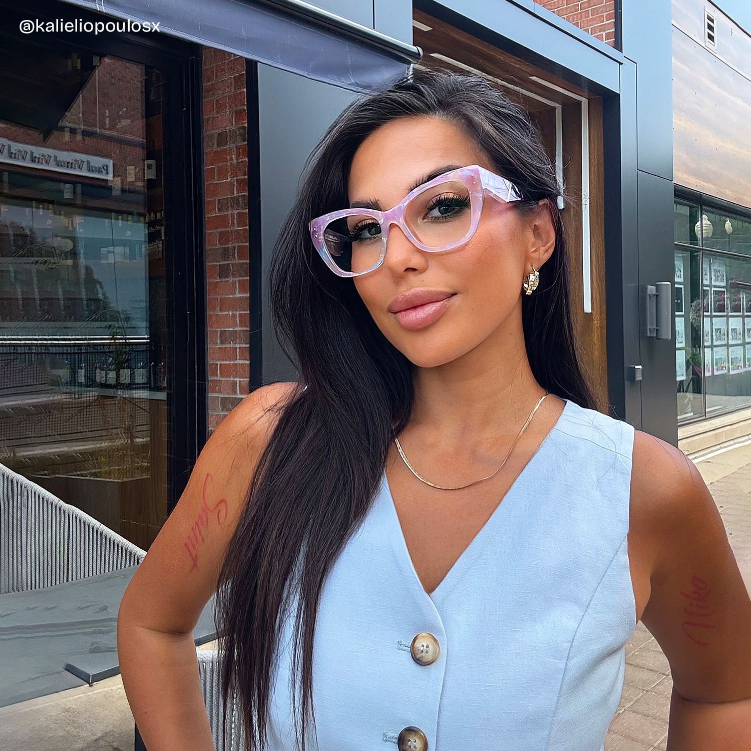 Skylar Purple Frame Glasses with Butterfly Frame Online | ZEELOOL9