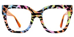 Ruby Square Leopard Print Glasses1