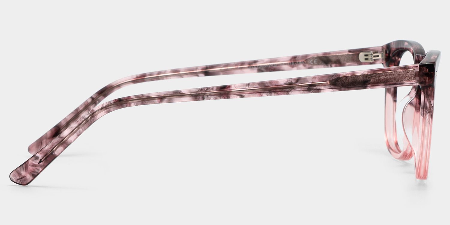 Sawyer Blossom Eyewear - Pink Rectangle Acetate Glasses | ZEELOOL