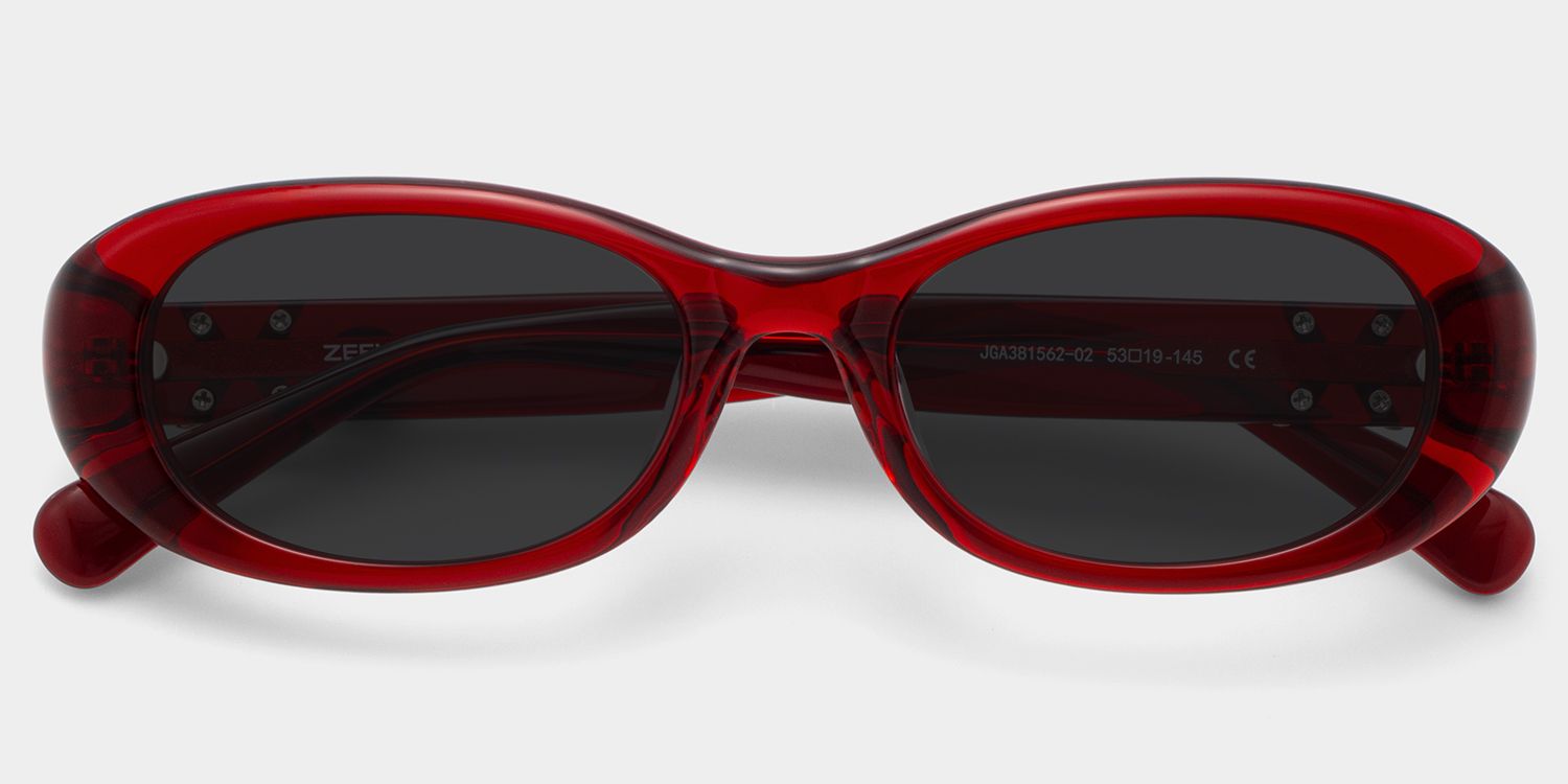 Catherine Red Oval Frame Glasses Online Sale | ZEELOOL1