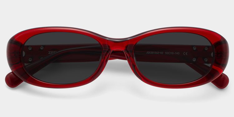 Catherine Red Oval Glasses