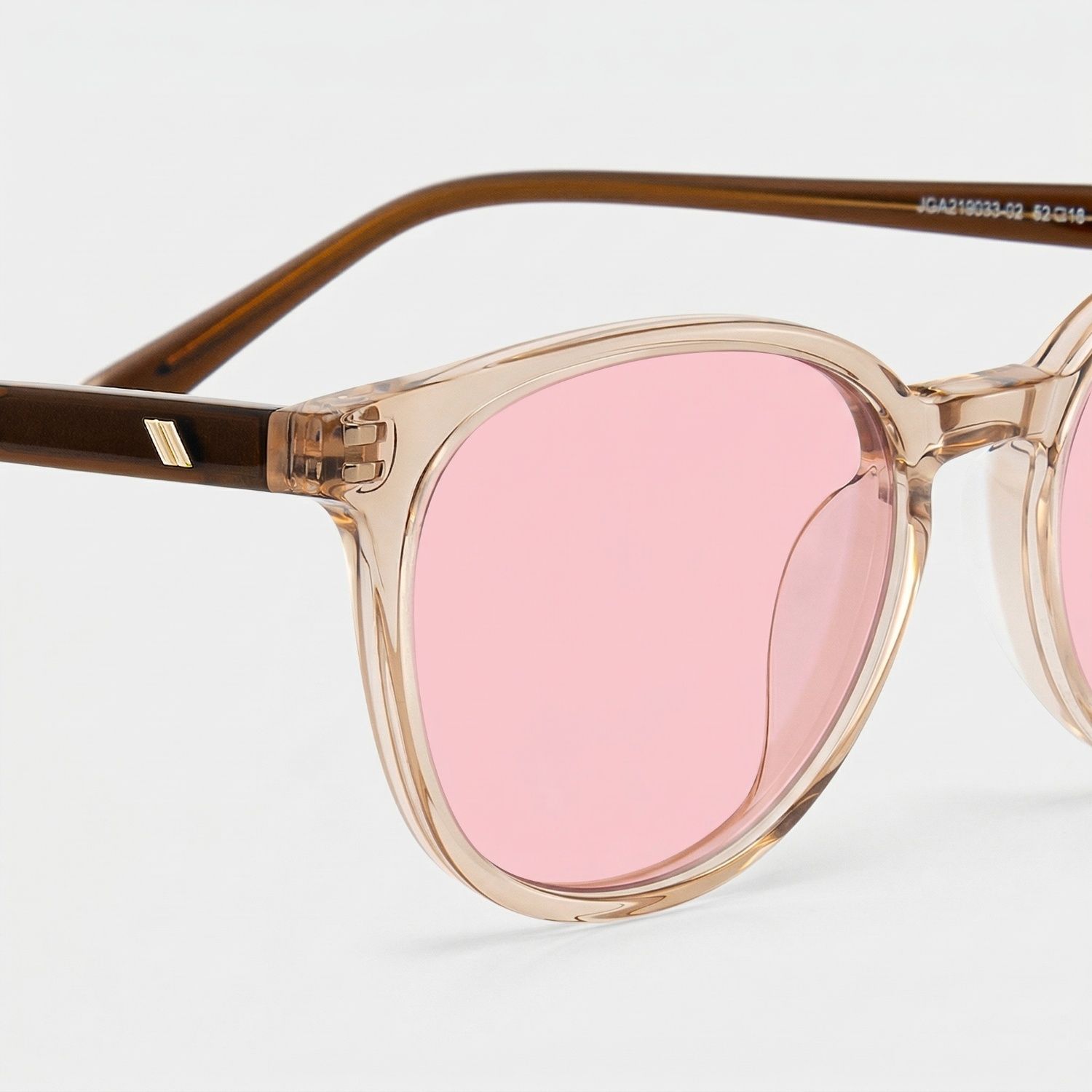 Allison Round Style Clear Brown Frame Sunglasses | ZEELOOL4