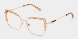 Jesmin Square Beige Glasses3
