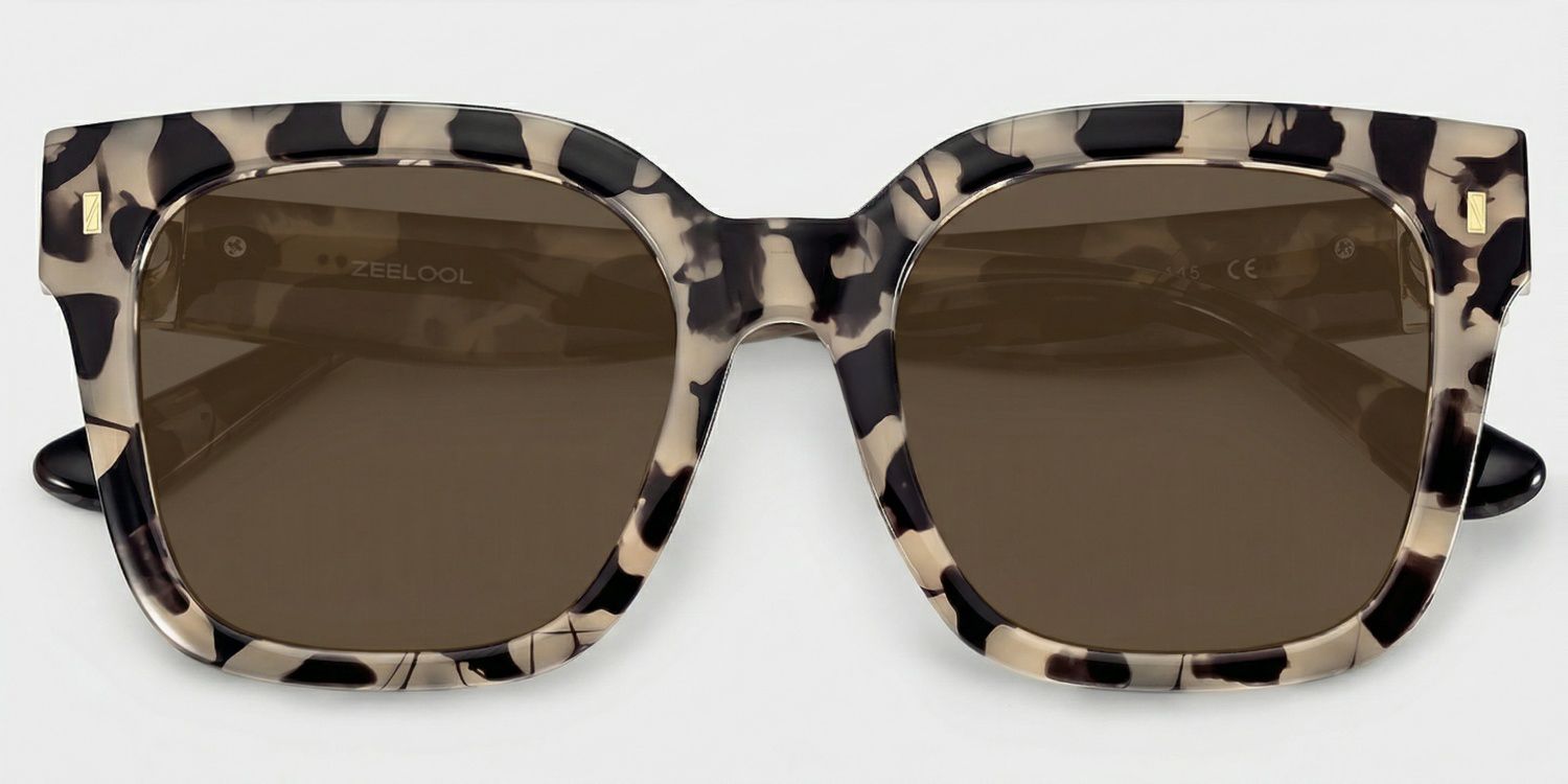Scicluna Square Tortoise Sunglasses for Women & Men | ZEELOOL