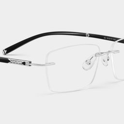 Adeline Rectangle Silver Glasses5