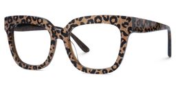 Yaniska Leopard Square Glasses1