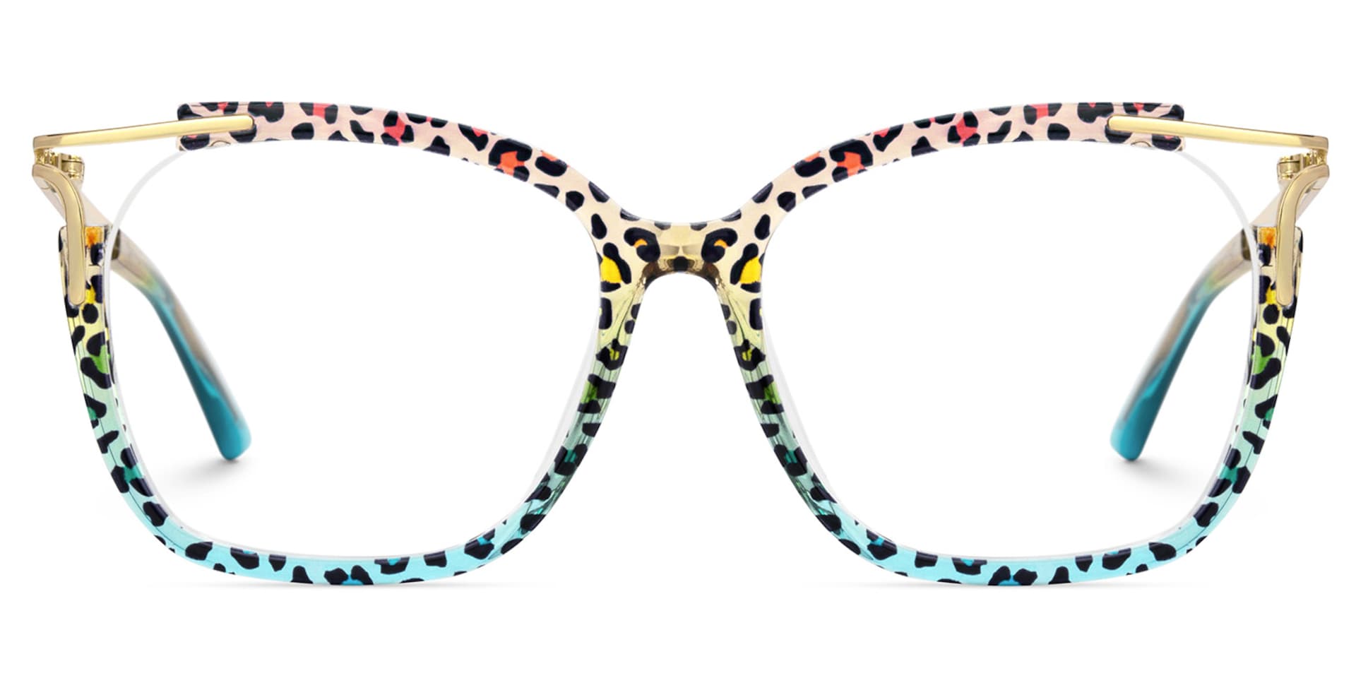 Spring hinges Sidibe Eyeglasses, Sidibe Blue leopard Glasses -Zeelool0