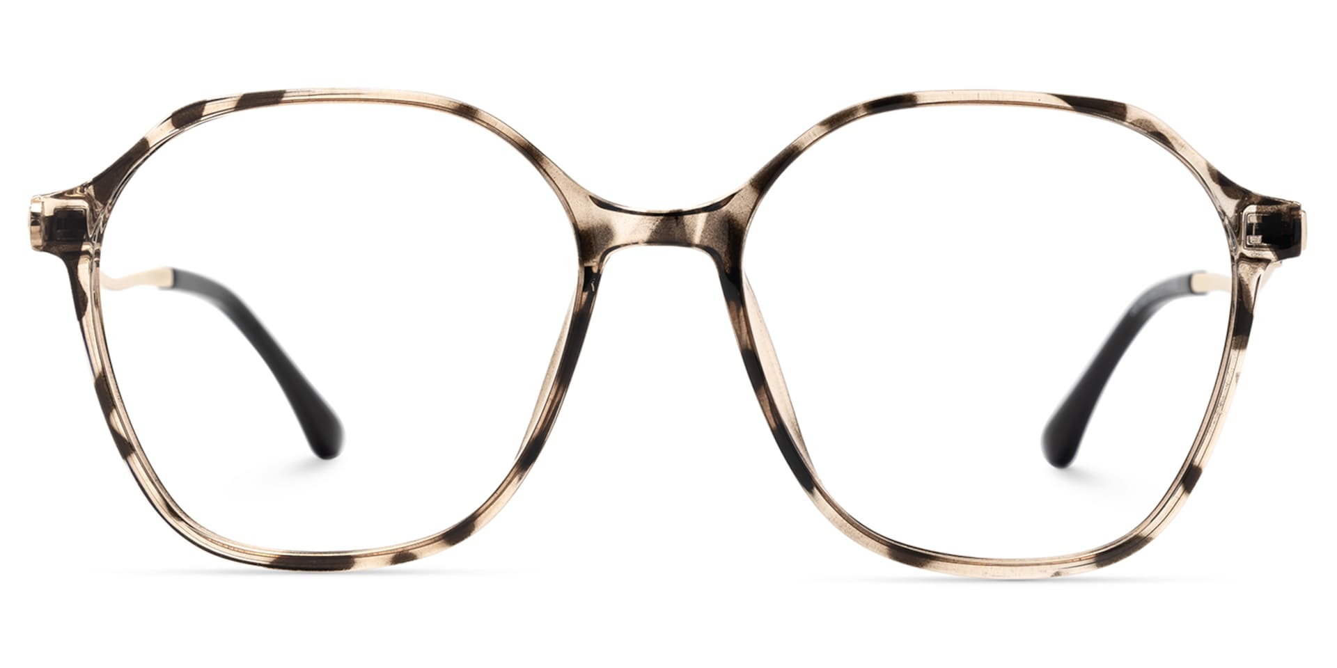 Lekesha thin Tortoiseshell Eyeglasses in Geometric Design | Zeelool0