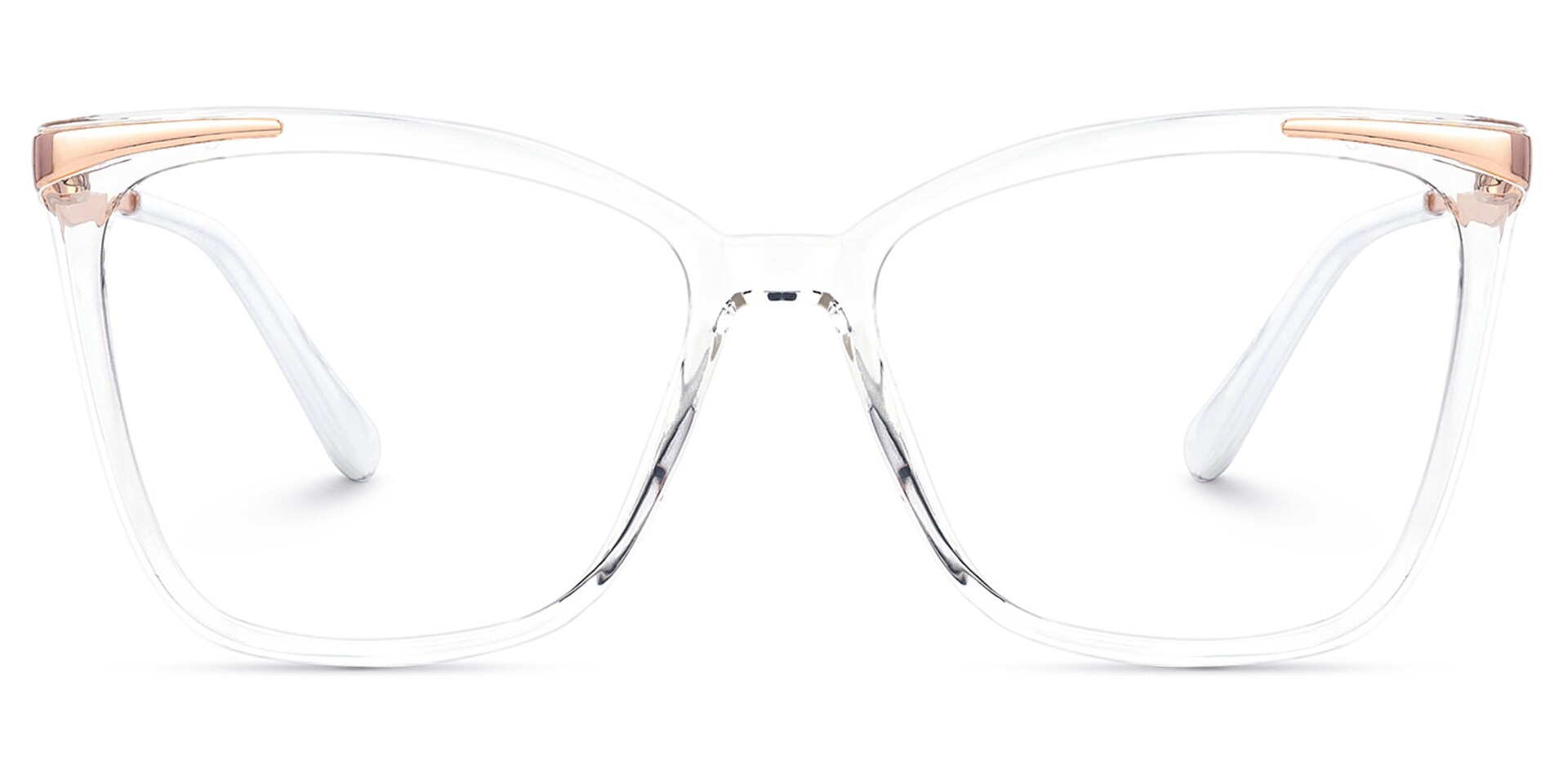 Greer Butterfly Crystal Clear Glasses with Gold Arms0