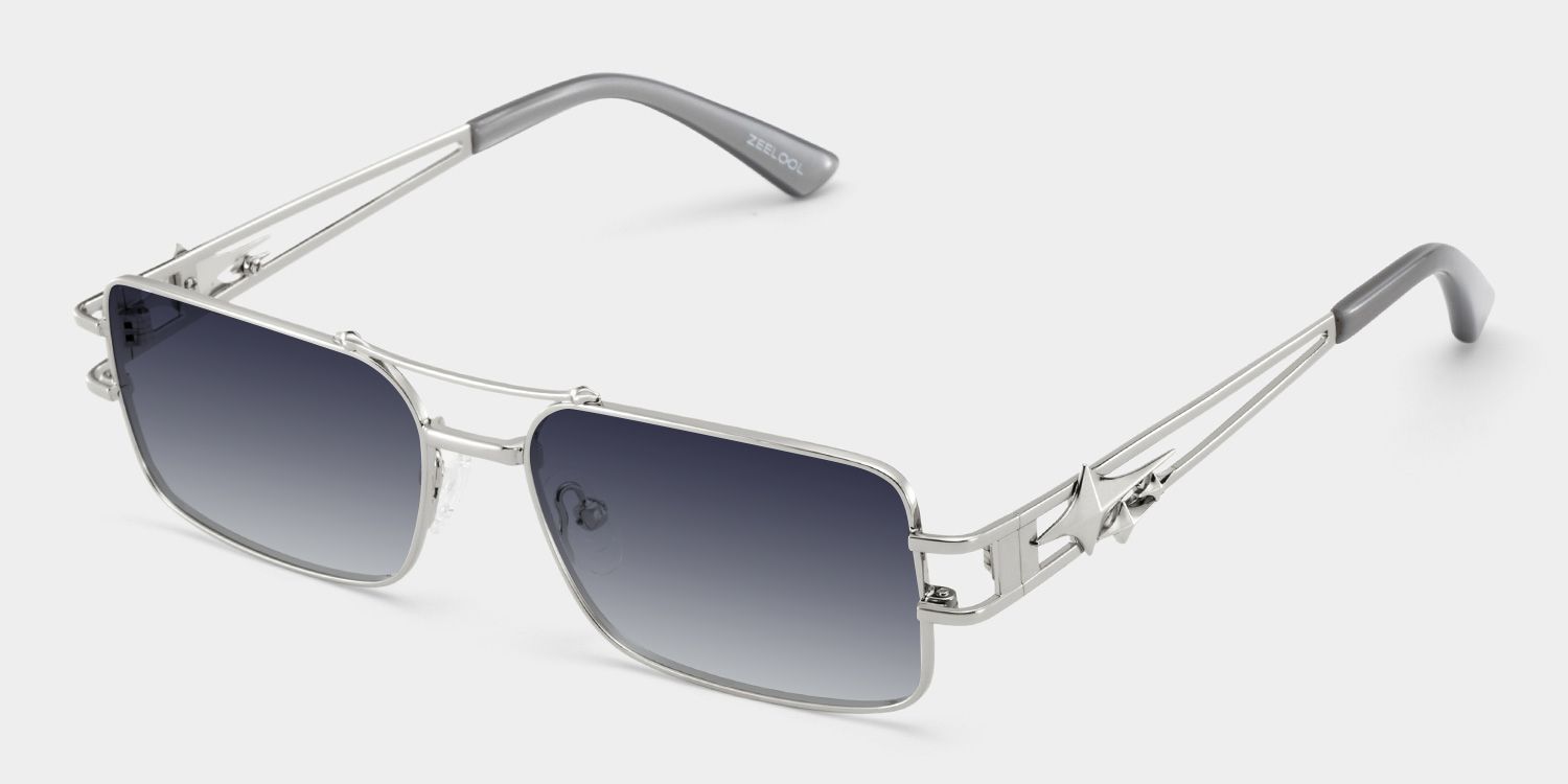 Eric Aviator Style Silver Frame Sunglasses | ZEELOOL2