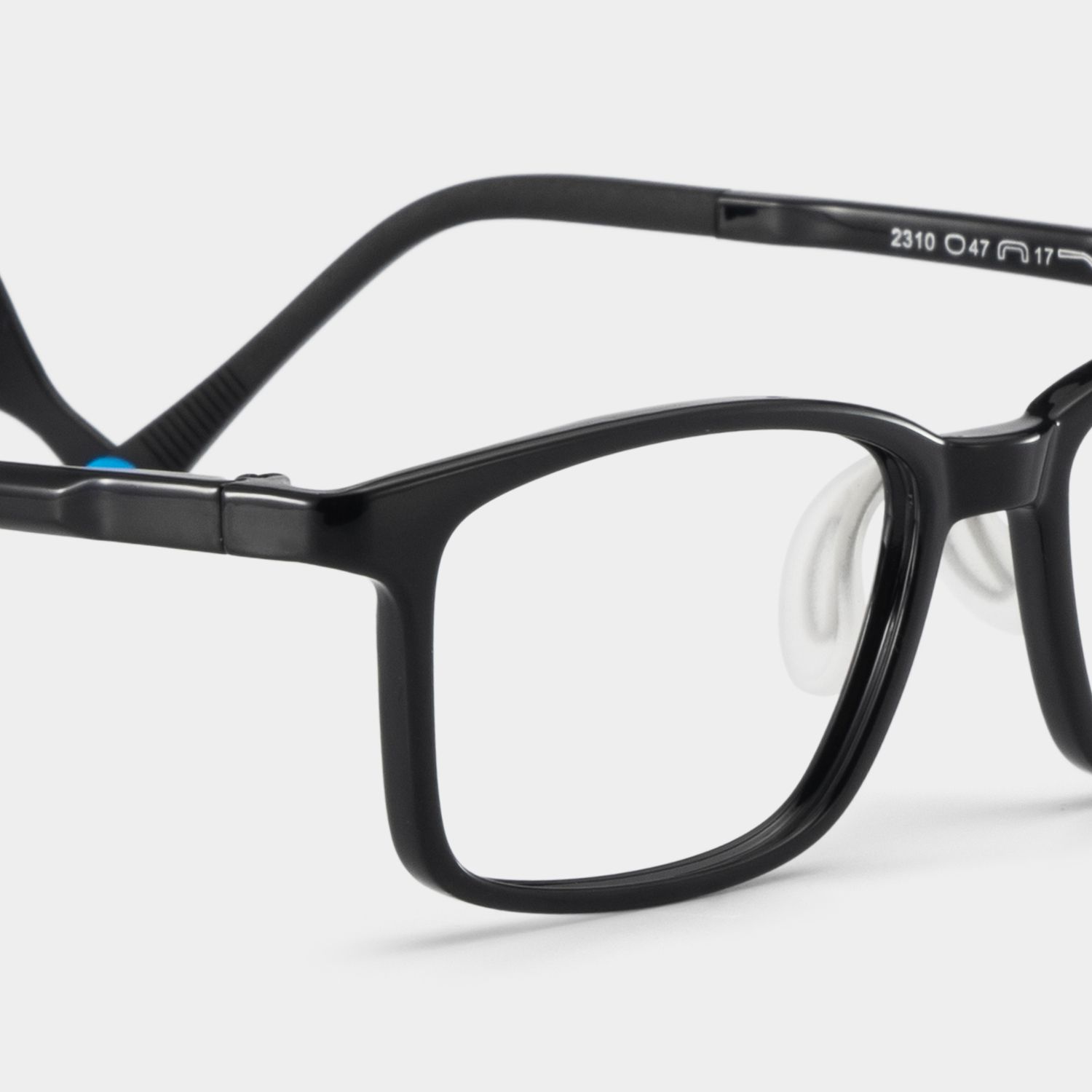 June Rectangle Black Frame Eyeglasses for Pre-tweens4