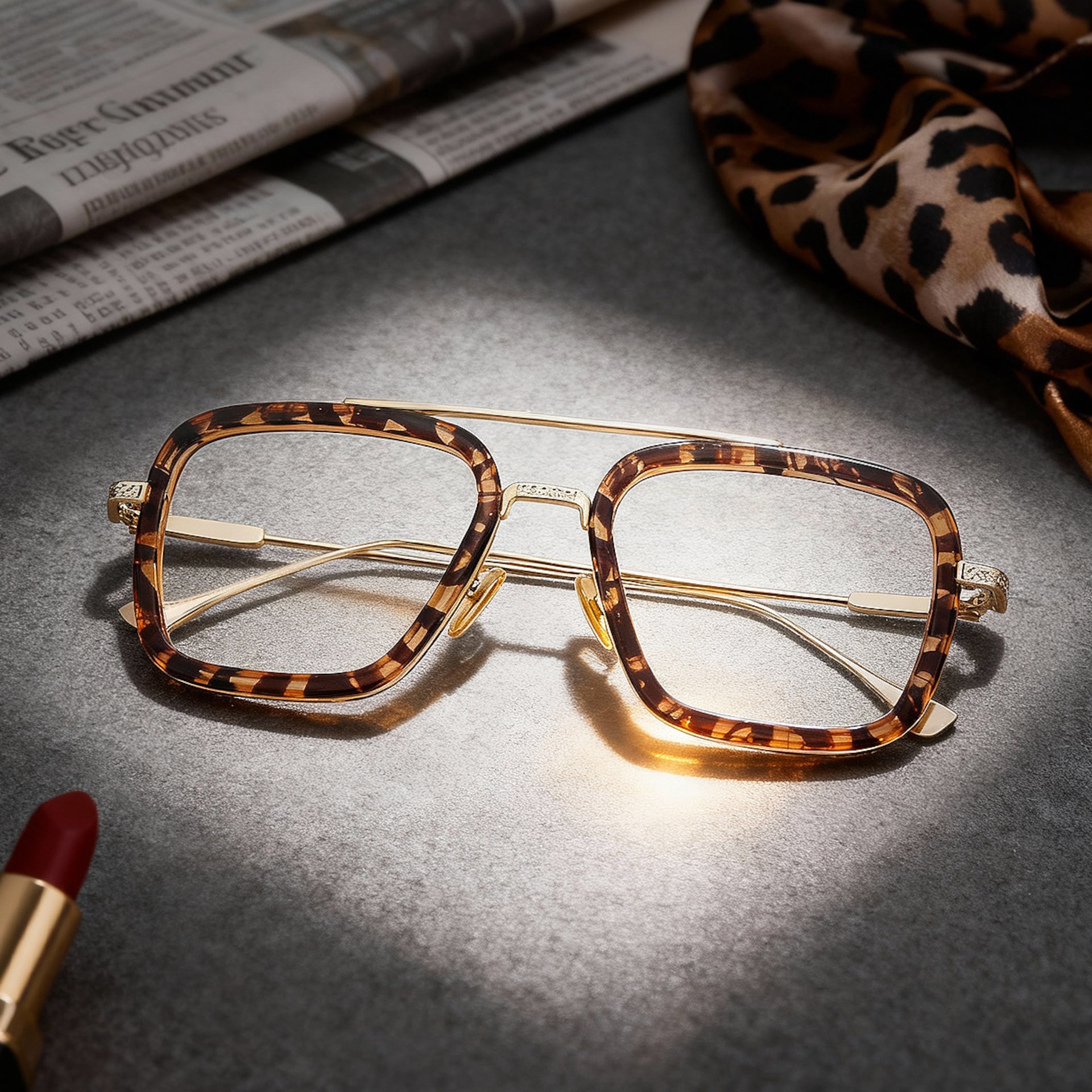 Gifford Rectangle Tortoise Frame Glasses | Zeelool0