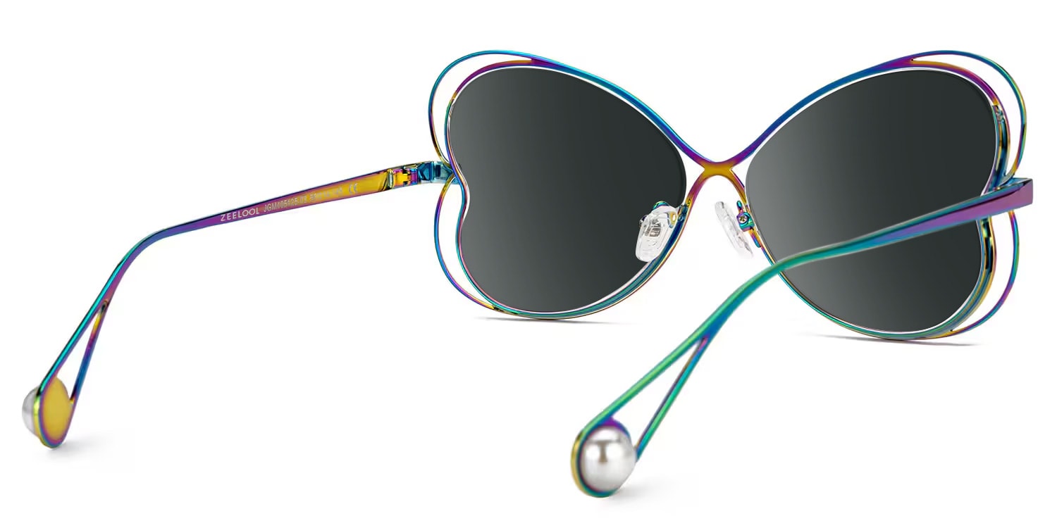 Aretha Geometric Iridescent Glasses3