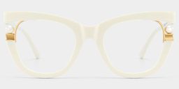 Pearl Cateye White Glasses1