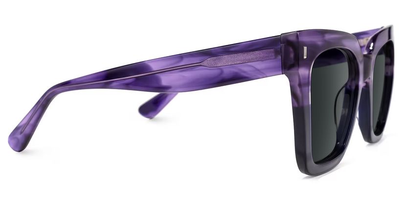 Kathya Acetate Purple Frame Sunglasses | ZEELOOL display picture 1
