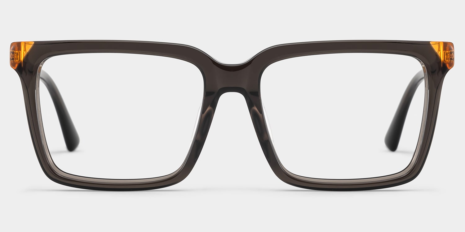 Troy Rectangle Light Gray Glasses