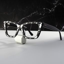 Mcnatt Cateye Black White Glasses1