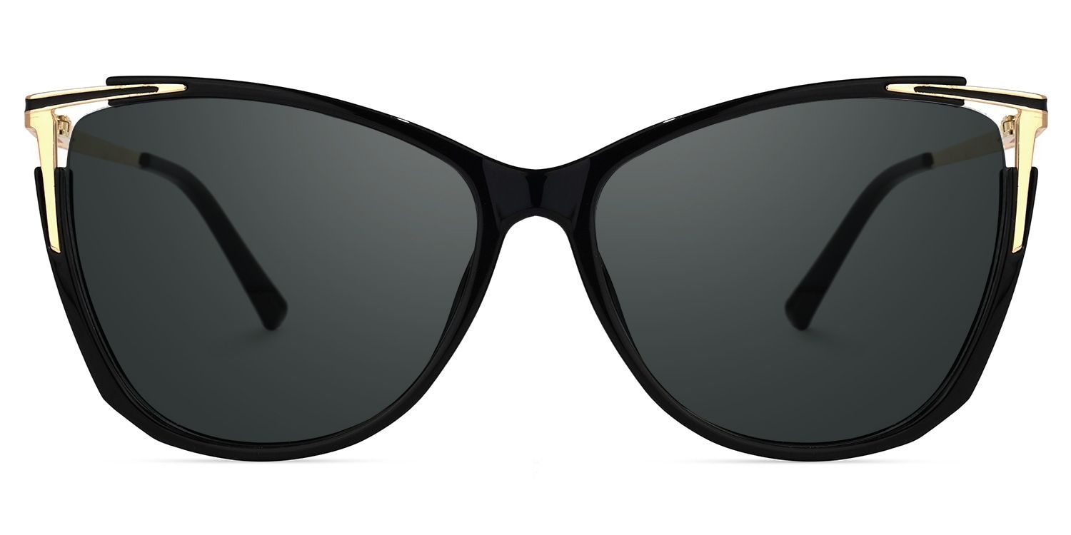 Yomary Black Cateye Frame Sunglasses | Zeelool Optical0