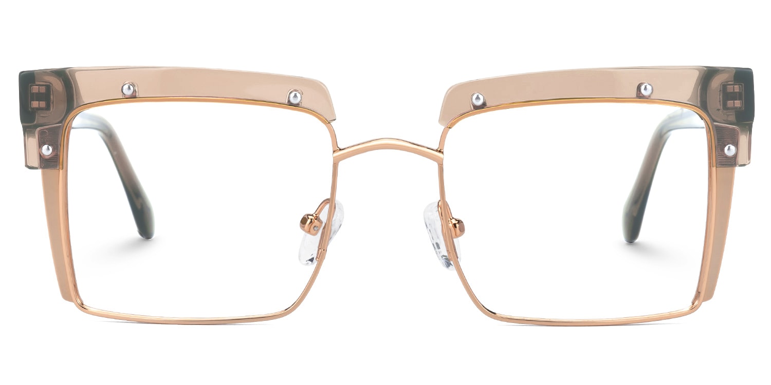Designer Kiana Champagne Frame Glasses | Zeelool1