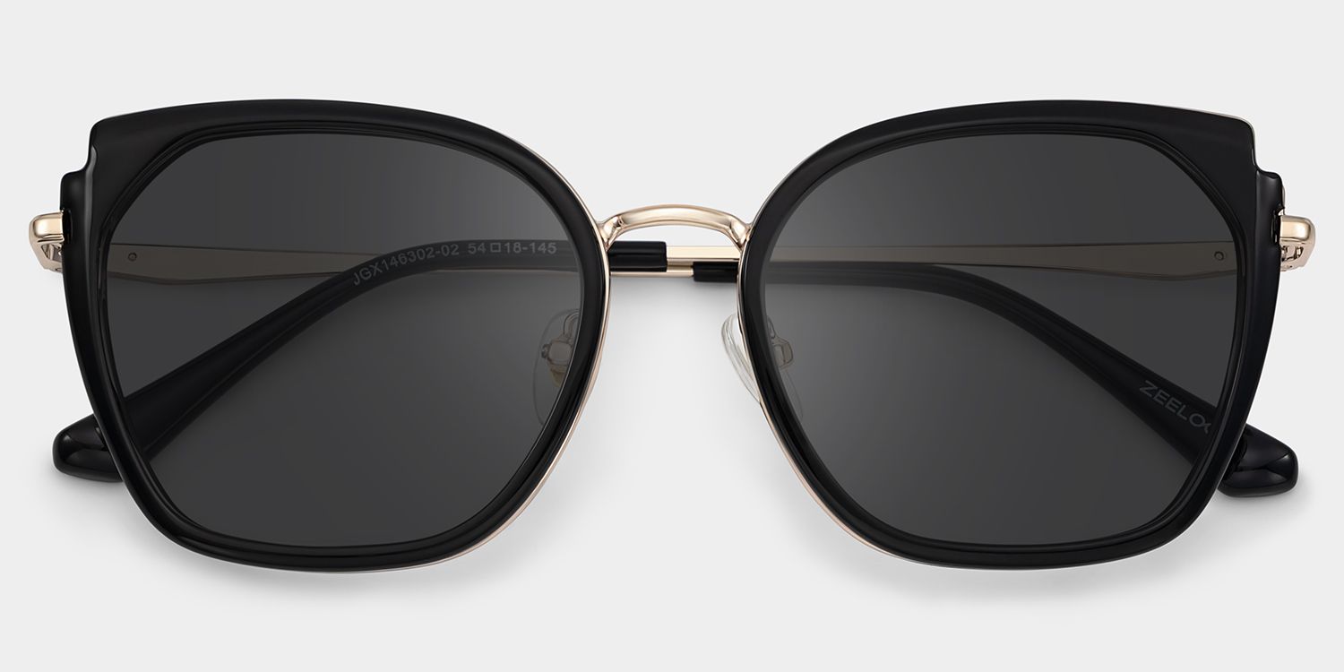 Murcia Square Black Frame Sunglasses Online Sale | ZEELOOL